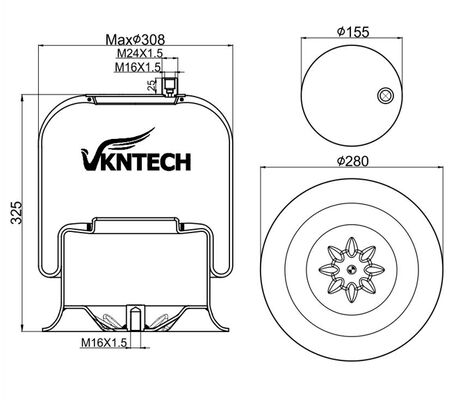 WZDROŚNIK LUDOWY dla samochodu ciężarowego Mercedes Benz A 974.320.04.17 A 946.320.04.17 Contitech 4757NP09 Dunlop D13T02 Goodyear 9520 CF Gomma 1VSC30026 206786 Zastąpiony przez VKNTECH 1K4757-3