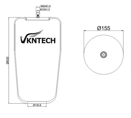SPRZĘŻYNA POWIETRZNA DO CIĘŻARÓWKI MERCEDES BENZ A 946.328.00.21 Contitech 4838N ZASTĄPIONA PRZEZ VKNTECH 1K4838 BEZ TŁOKA
