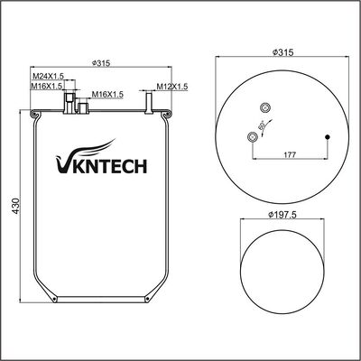 PRZYPRZEDNIK WIETRZNY dla ciężarówek 15709 V.I 5.010.211.724 Contitech 902MB Zastąpiony przez VKNTECH 1K7013 BEZ PISTONU