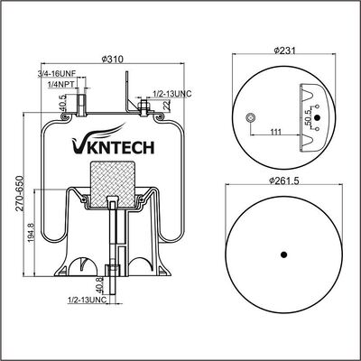 SPRZĘŻYNA POWIETRZNA Firestone W01-358-9473 1T15V-8 Goodyear 1R12-586 566243038 ZAMIENNIK VKNTECH 1K9473