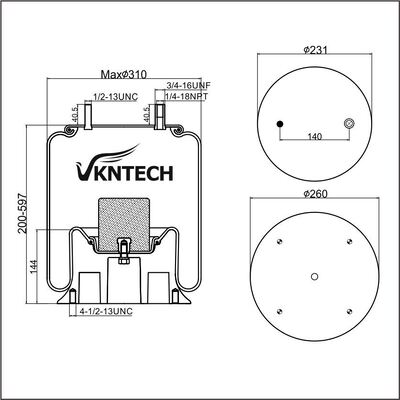 SPRZĘŻYNA POWIETRZNA Firestone W01-358-9245 1T15M-9 Goodyear 1R12-265 1R12-446 ZAMIENNIK VKNTECH 1K9245