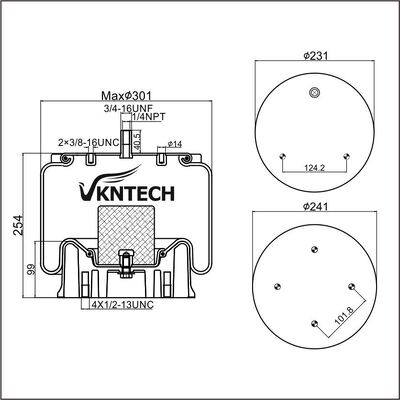 SPRĘŻYNA POWIETRZNA HENDRICKSON PRZYCZEPA S-21208 Contitech 9 10-13.5 S 881 Firestone W01-358-9579 W01-455-7666 W01-358-8800 1T15VP-4 ZAMIENNIK VKNTECH 1K9579